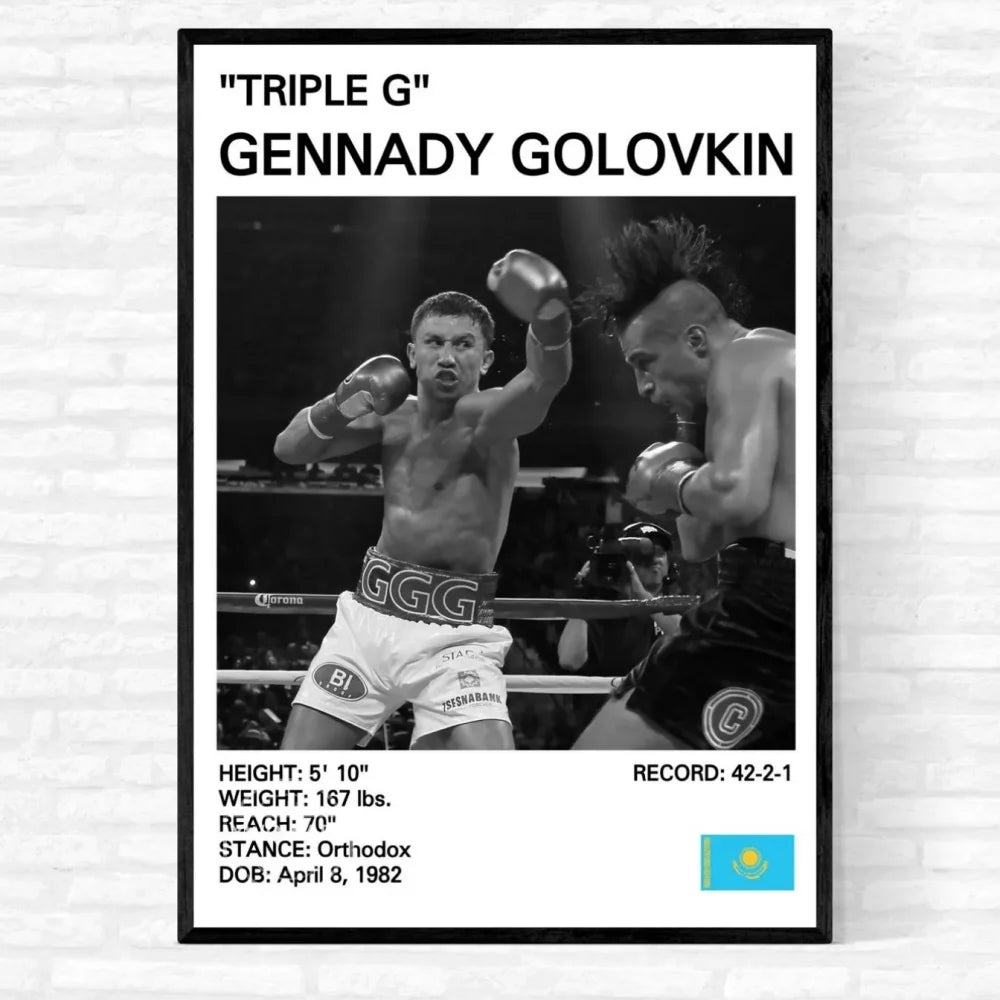 Black and White Boxing Legends Posters Canvas Painting Mike Tyson Poster Picture Living Room Wall Art Home Decor Prints Mural