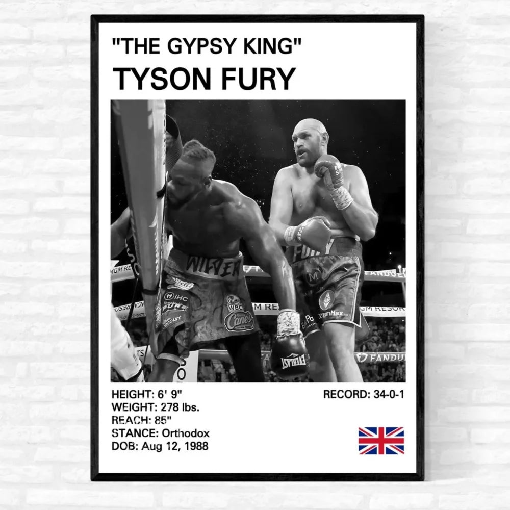Black and White Boxing Legends Posters Canvas Painting Mike Tyson Poster Picture Living Room Wall Art Home Decor Prints Mural