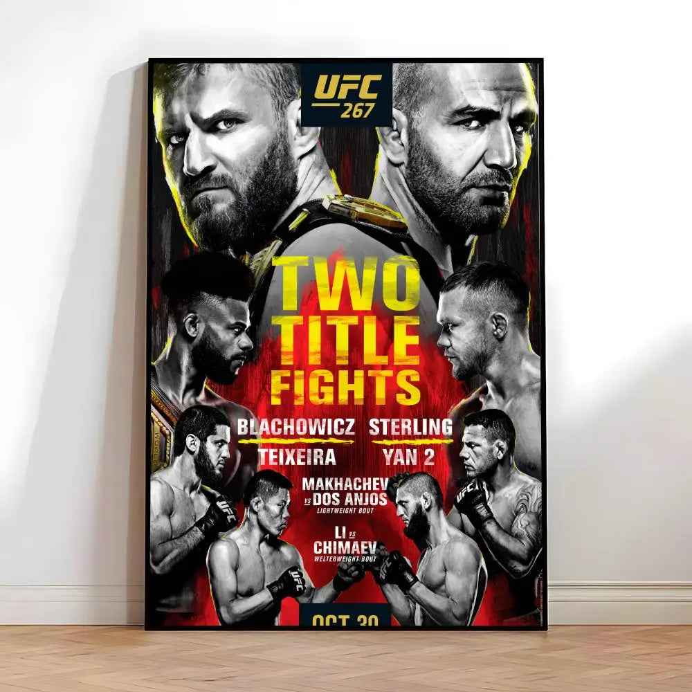 Fighting Championship UFC Poster High-quality vintage prints & posters for home, bar, cafe, aesthetic wall art.