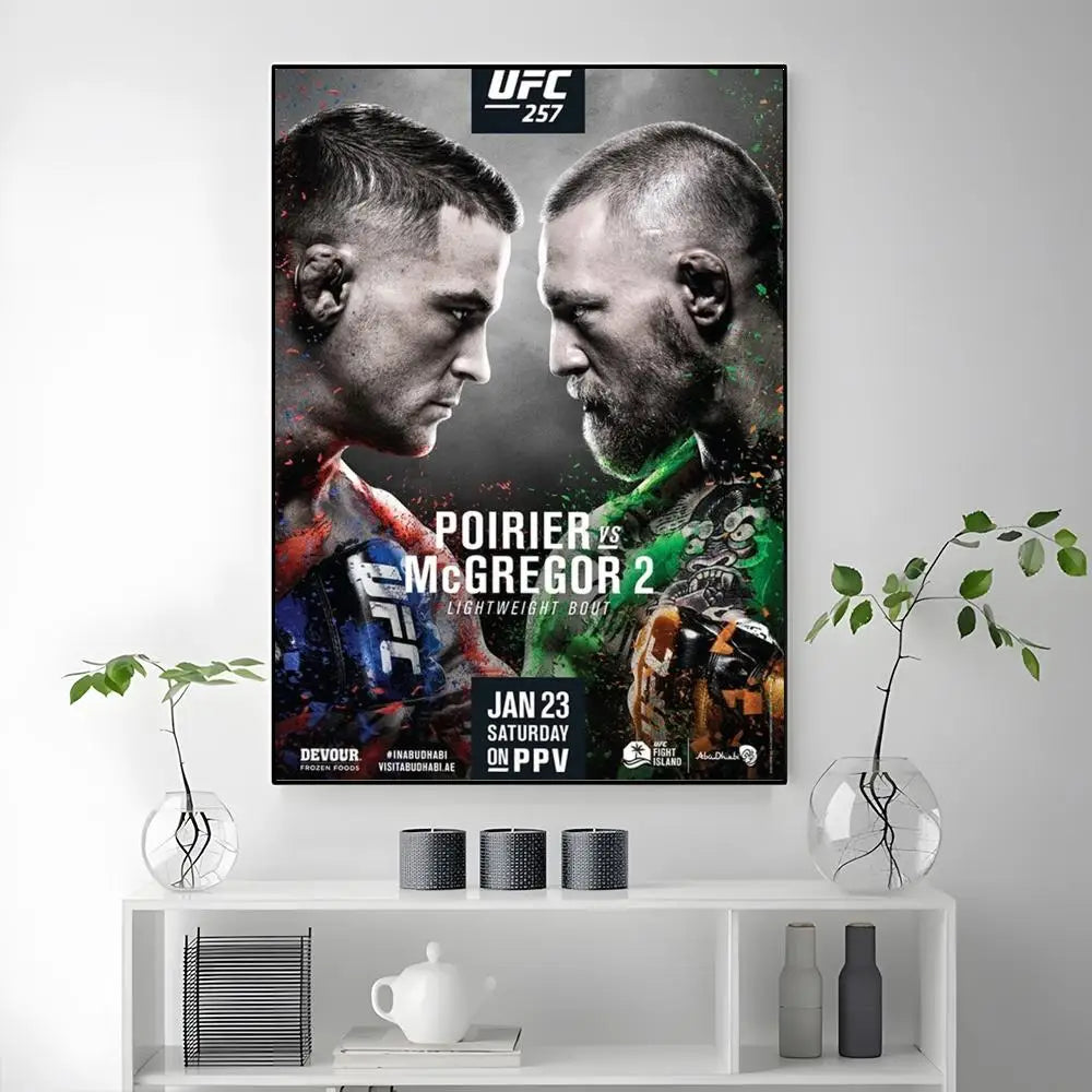 Fighting Championship UFC Poster High-quality vintage prints & posters for home, bar, cafe, aesthetic wall art.