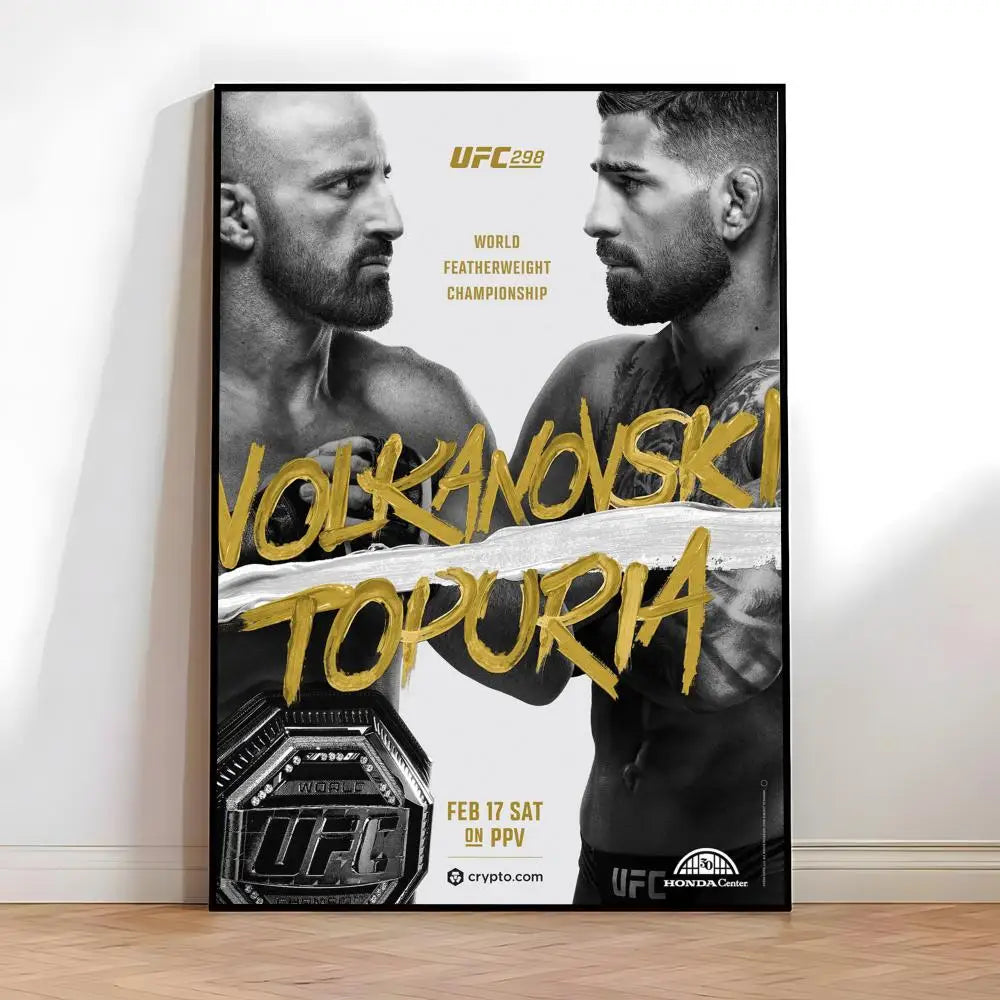 Fighting Championship UFC Poster High-quality vintage prints & posters for home, bar, cafe, aesthetic wall art.