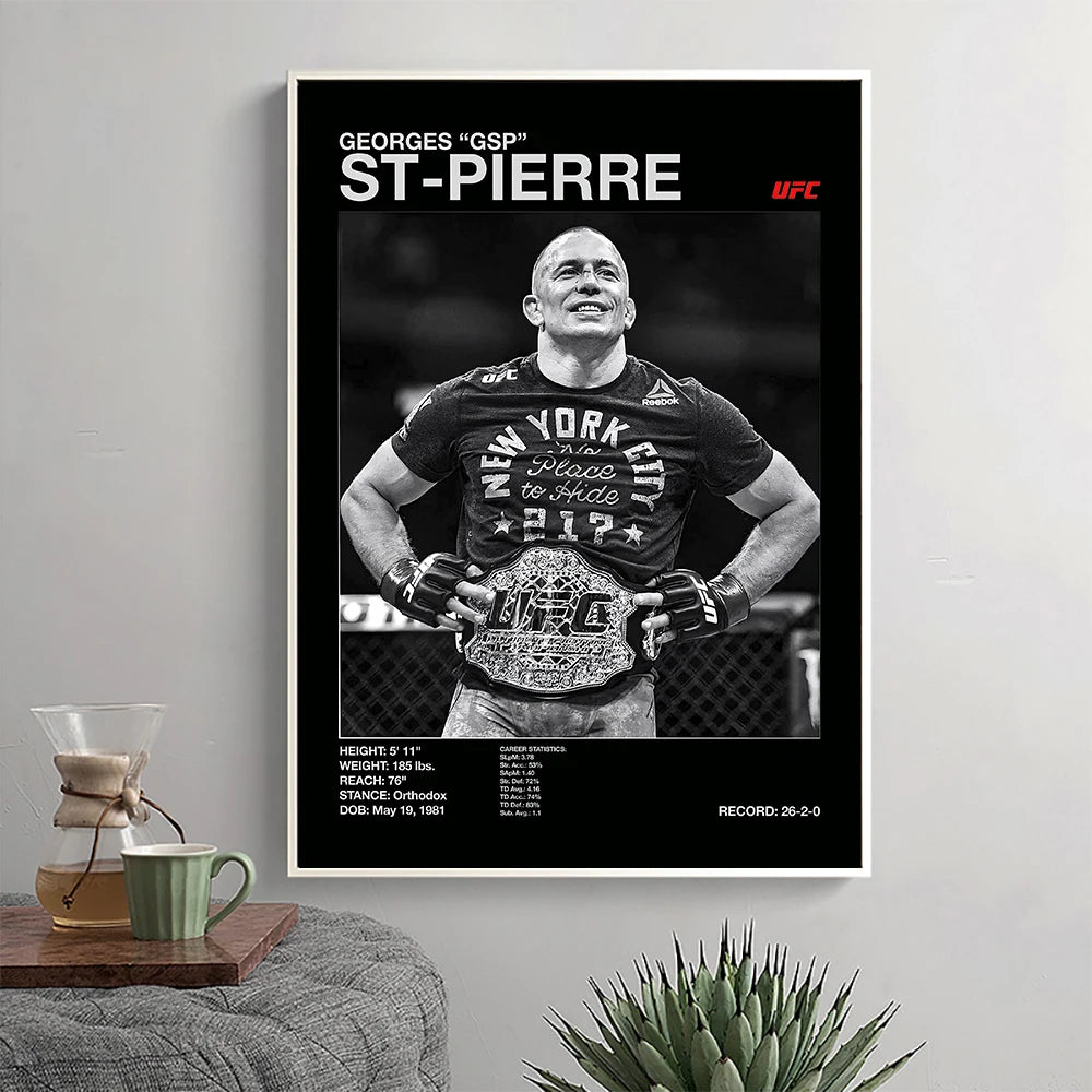 Retro Famous Boxing Legends Posters Fighting UFC Alex Pereira Picture Poster Canvas Print Painting Wall Decor Home Mural Cuadros
