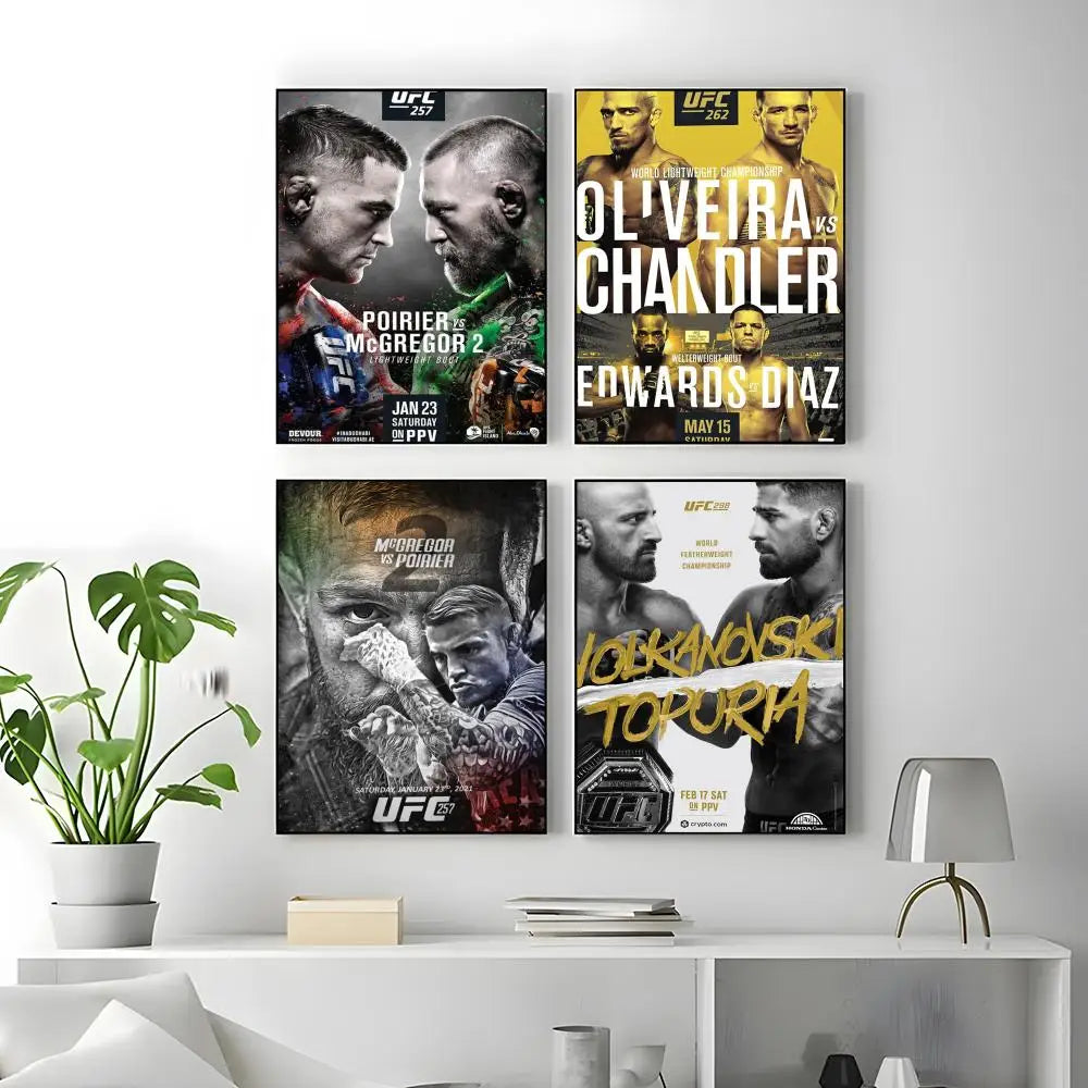 Fighting Championship UFC Poster High-quality vintage prints & posters for home, bar, cafe, aesthetic wall art.